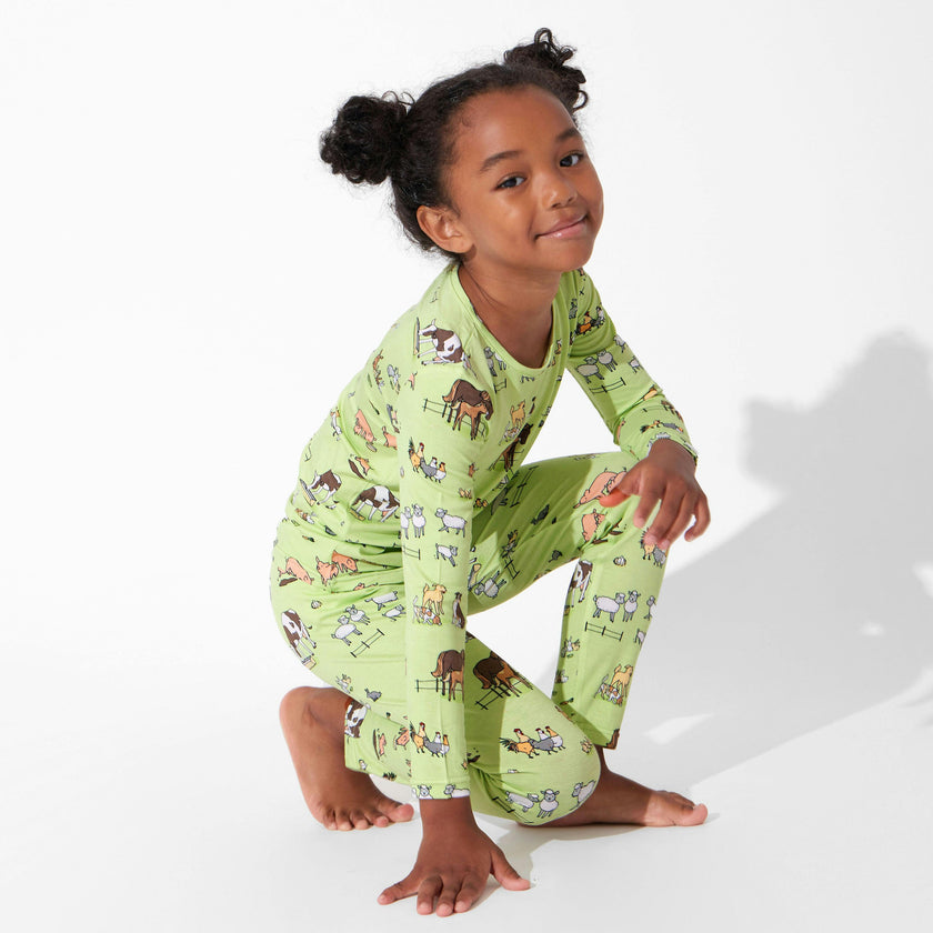 Farm Animals Bamboo Kids Pajamas