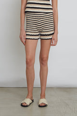 LARA MULTI STRIPE CROCHET SHORT