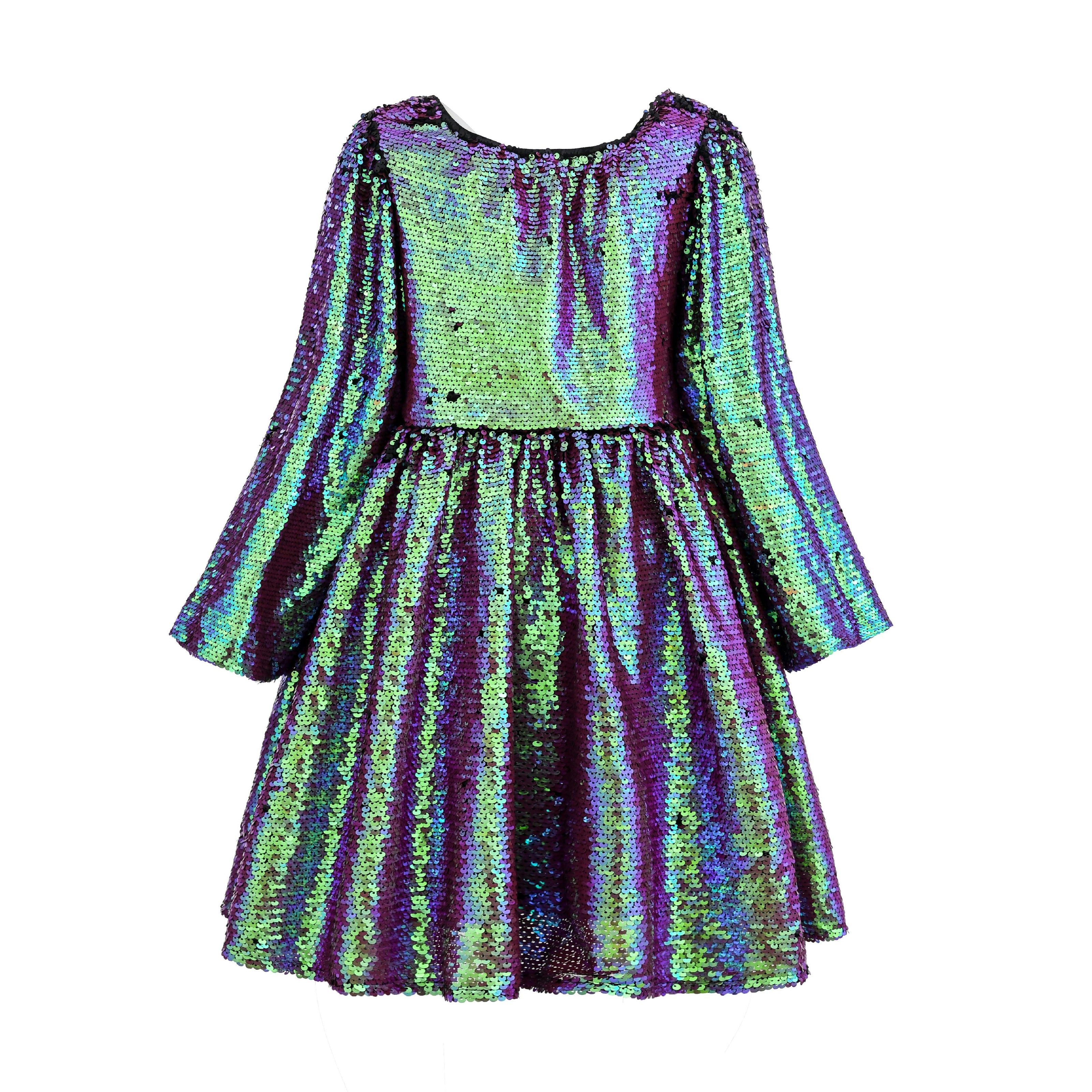 Emerald Iridescent Sequin Dress
