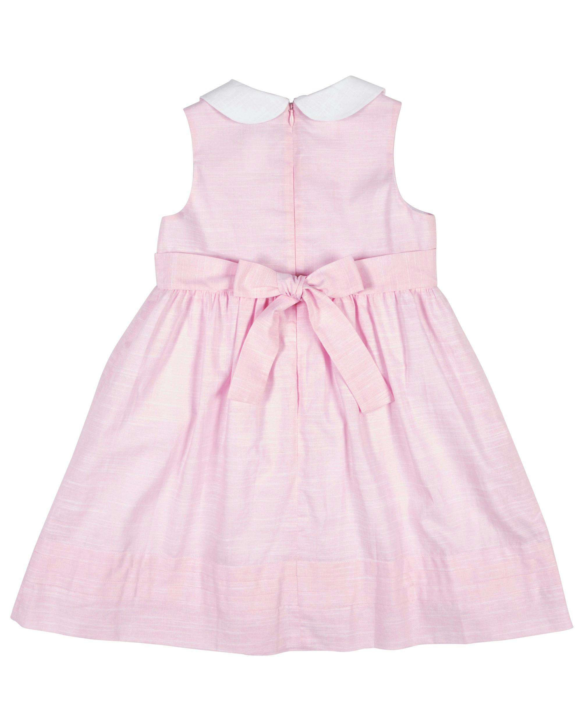 Linen Look Dress With Flowers