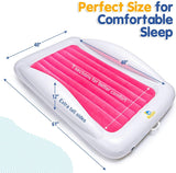 Inflatable Toddler Travel Bed – Kids Blow Up Air Mattress + Safety Bumpers
