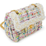Classic Tweed Pearl Handbag