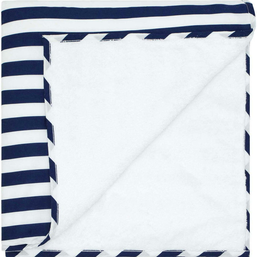 Navy Cabana Stripe Towel