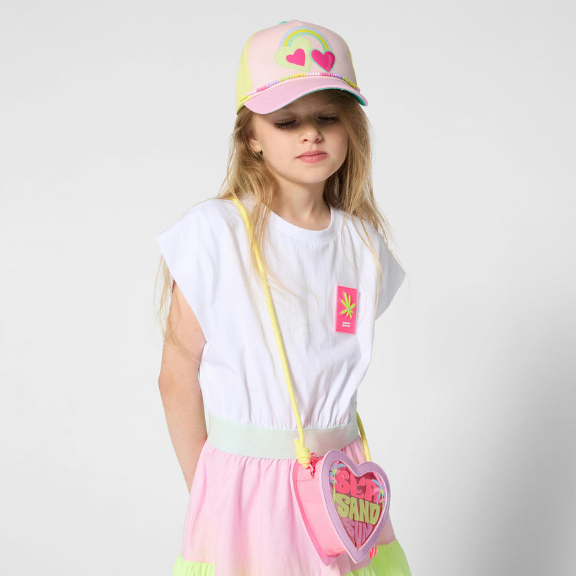 White & Color-Block Kids’ Dress