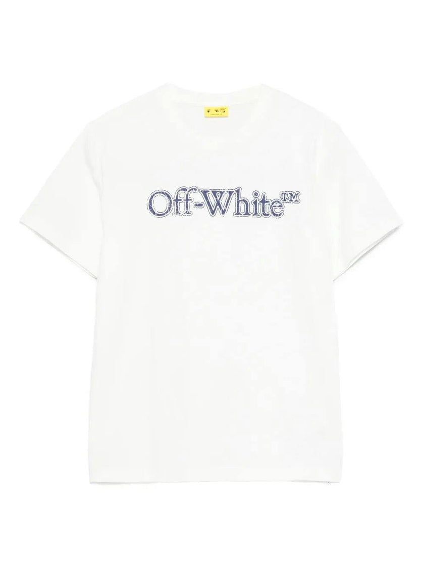 White Big Bookish Crackle Logo T-Shirt