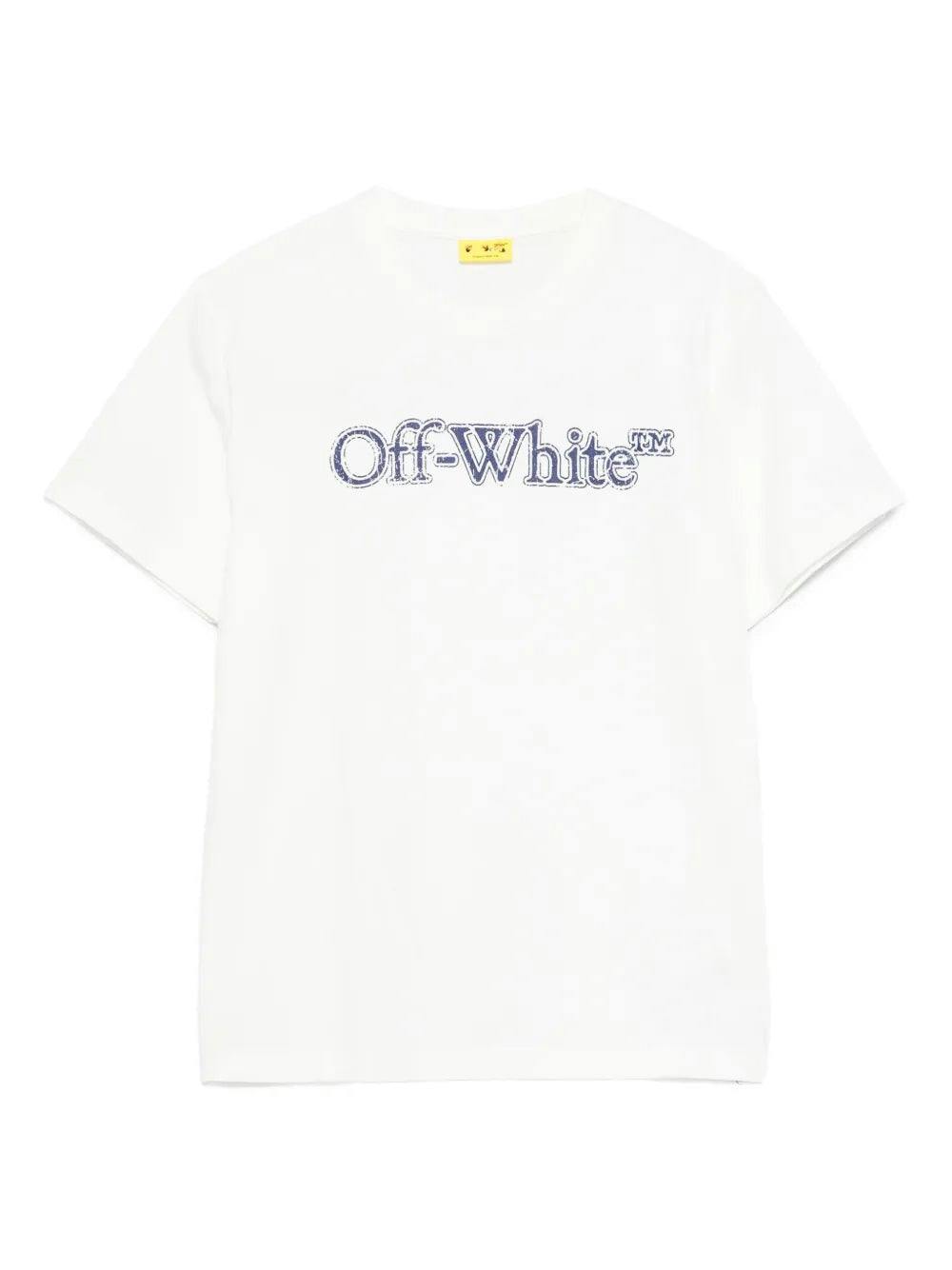 White Big Bookish Crackle Logo T-Shirt