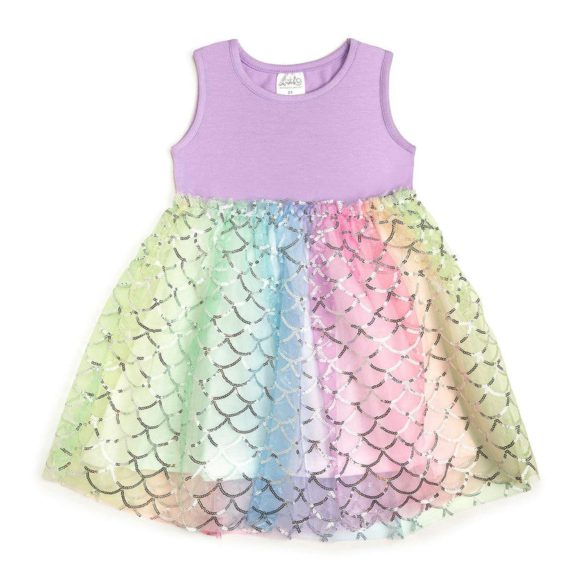 Rainbow Mermaid Tank Tutu Dress