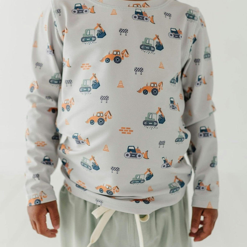 Boy's Long Sleeve Rash Guard Swim Shirt