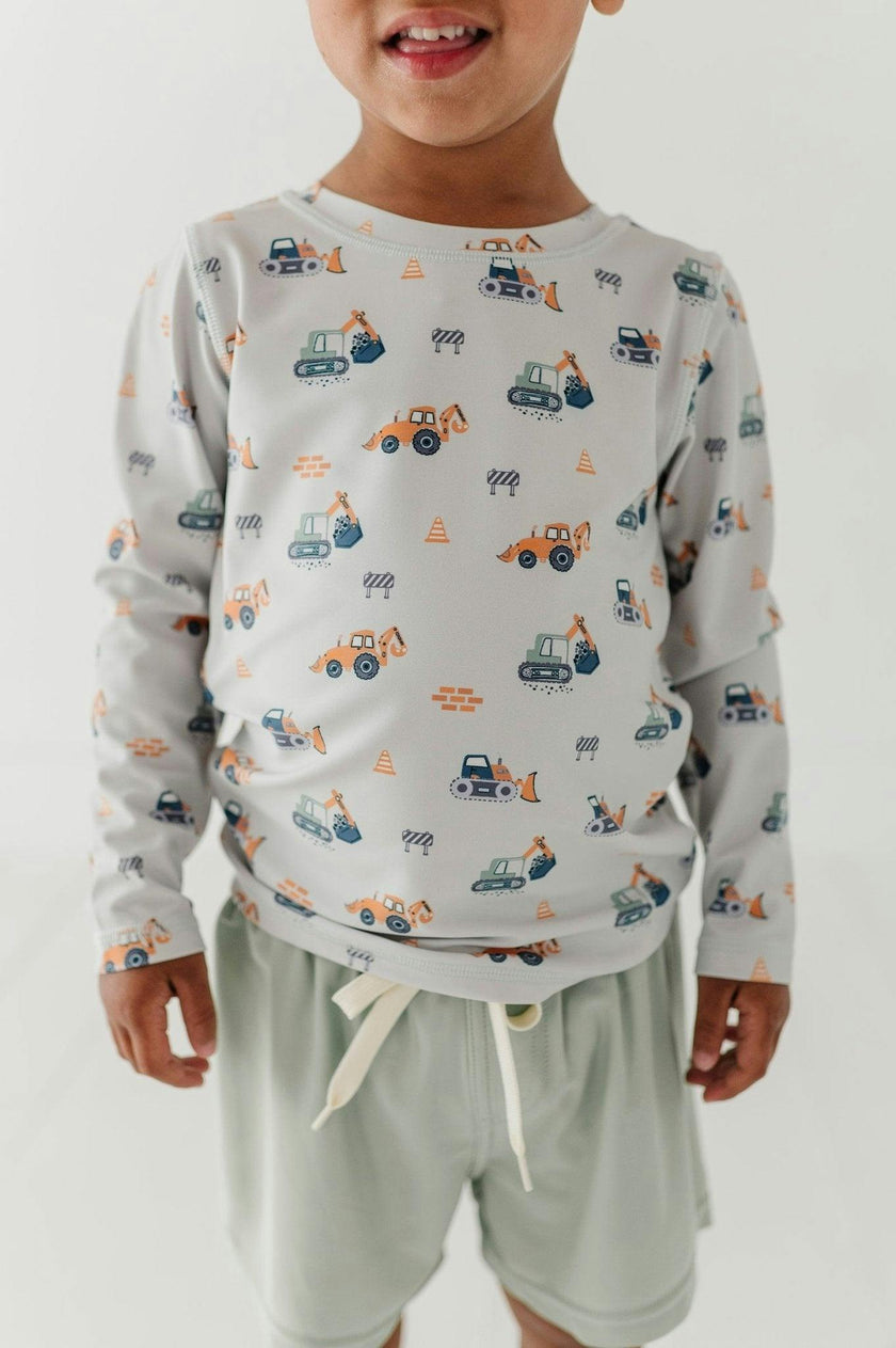 Boy's Long Sleeve Rash Guard Swim Shirt