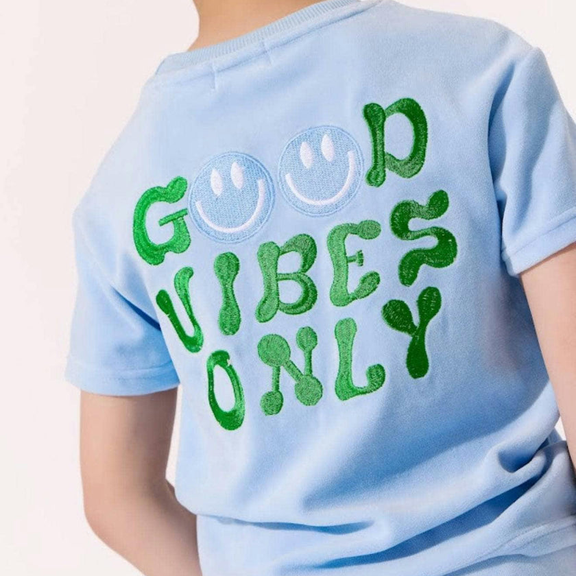 Good Vibes Only Velour Short Set