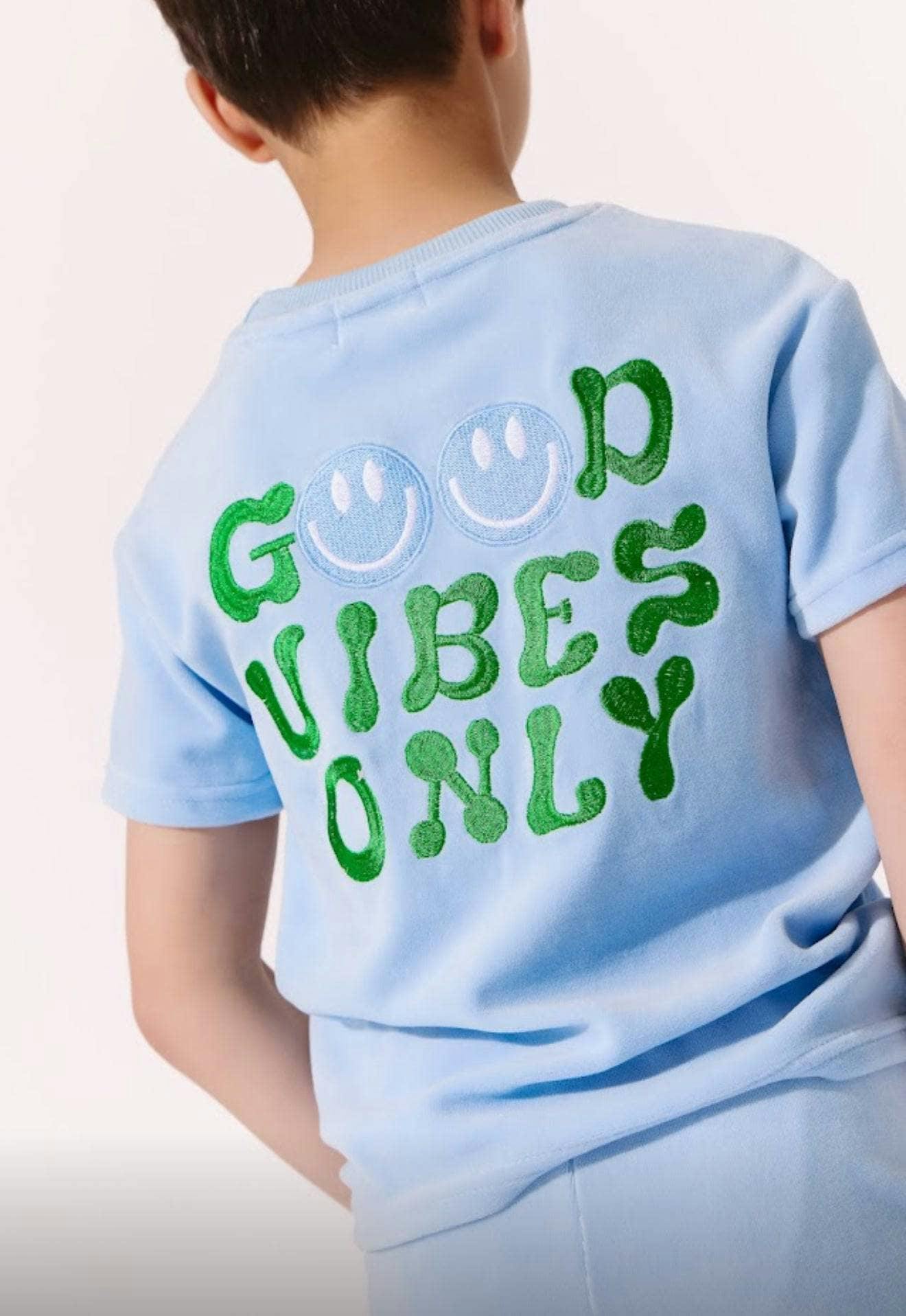 Good Vibes Only Velour Short Set