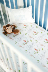 The Safari Party Print Crib Sheet