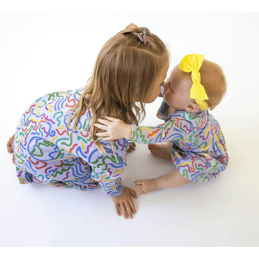 Riley Printed Long Sleeve Fleece Top