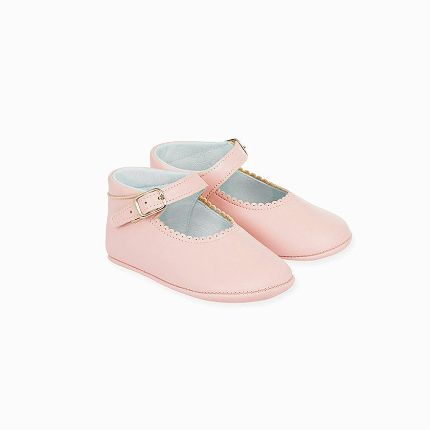 Light Pink Leather Baby Mary Jane Shoes