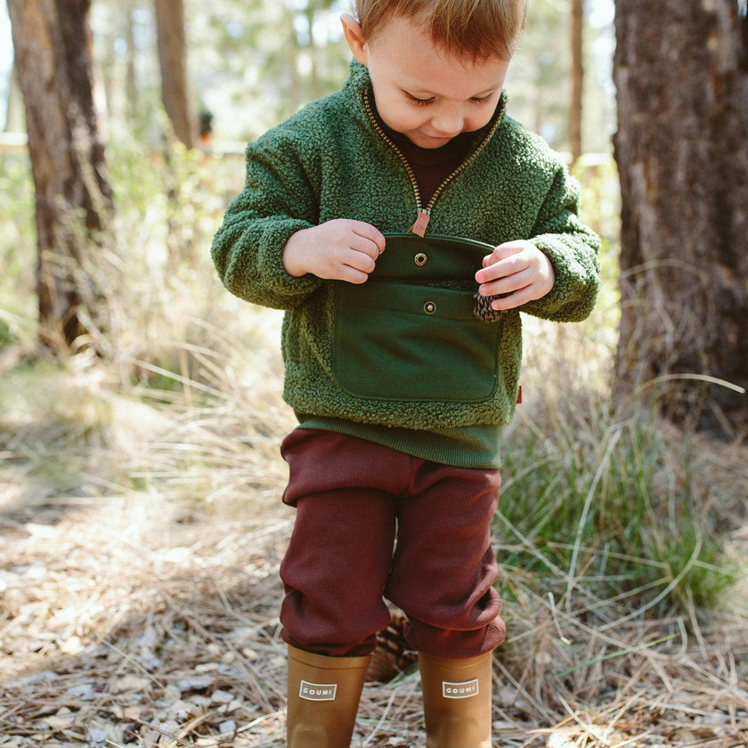SHERPA ZIP PULLOVER | SPRUCE
