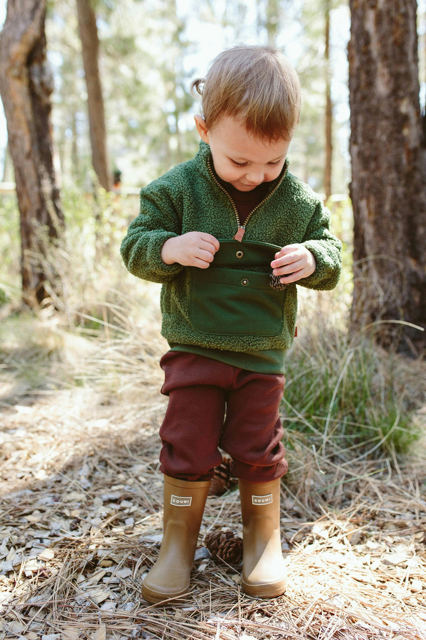SHERPA ZIP PULLOVER | SPRUCE
