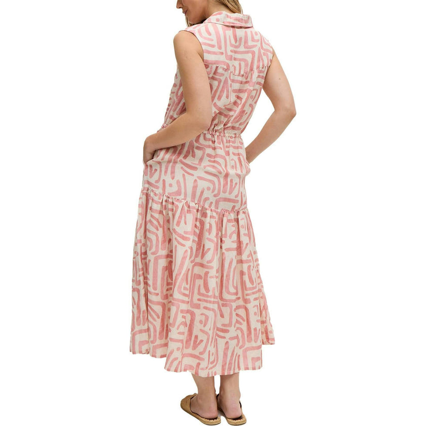 Holly Tiered Warhol Print Maxi Dress