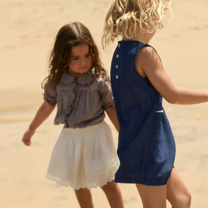 girls deep chambray dress