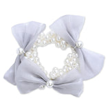Pearl Bow Scrunchie Set