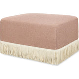 Crawford Boucle With Tassel Fringe Gliding Ottoman
