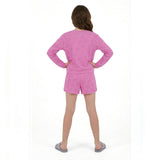 Terry Pullover And Short Set | Purple