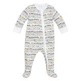 Christmas Trains Zip Baby Onesie