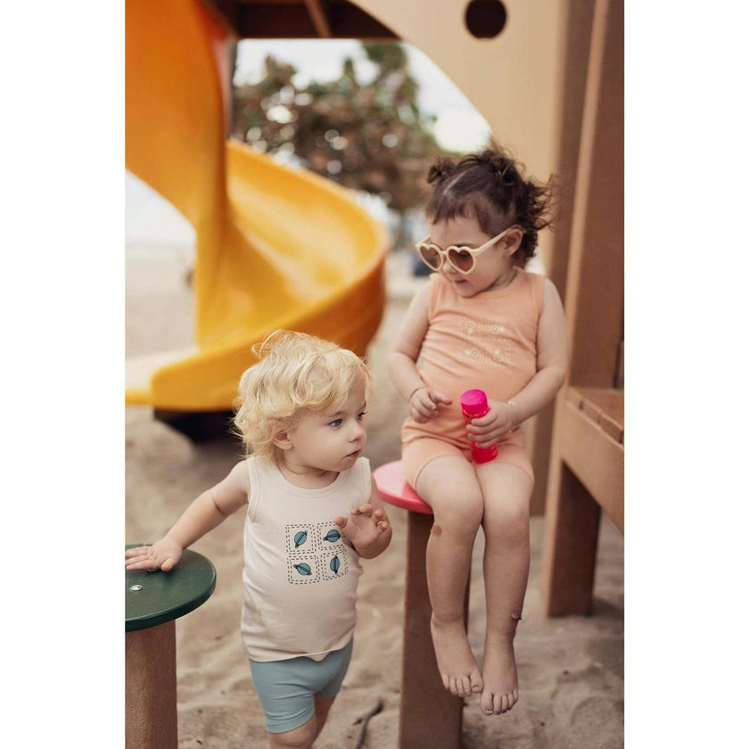 Girls Boxy Belt Bag Sleeveless Tee & Short Set