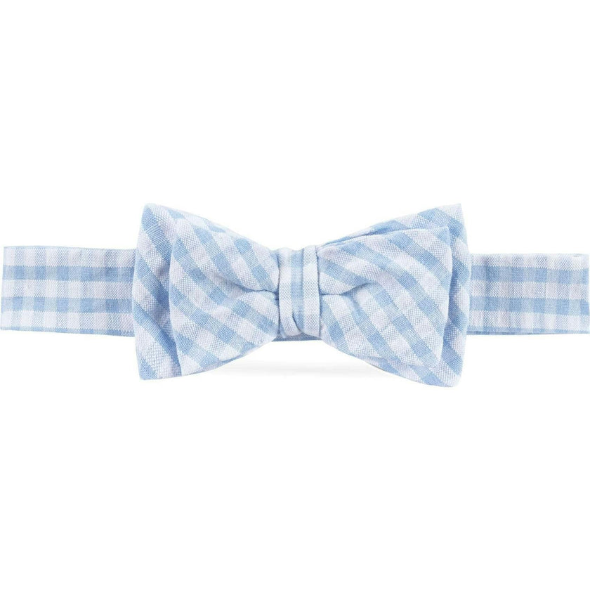 Classic Seersucker Bow Tie, Blue
