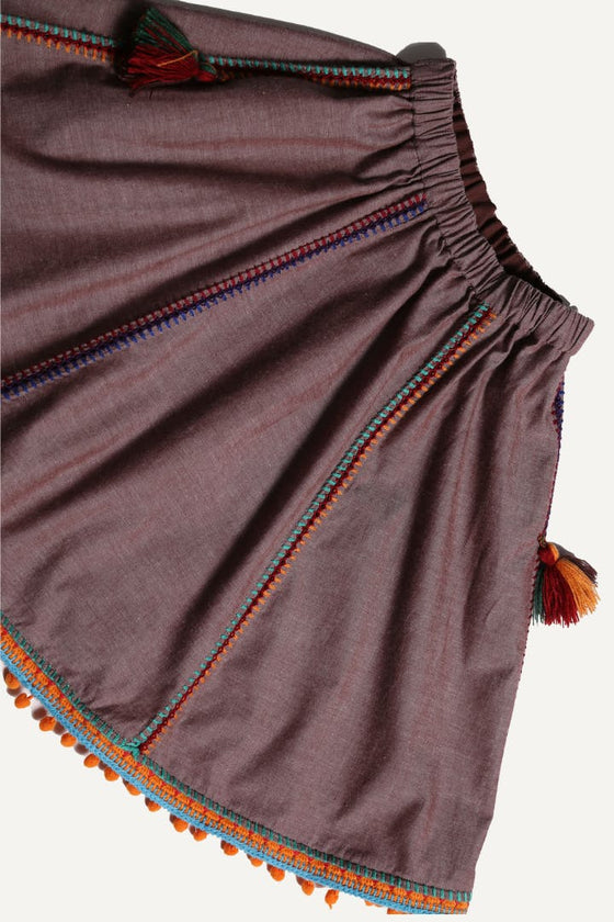 MAYA EMBROIDERED PEASANT SKIRT