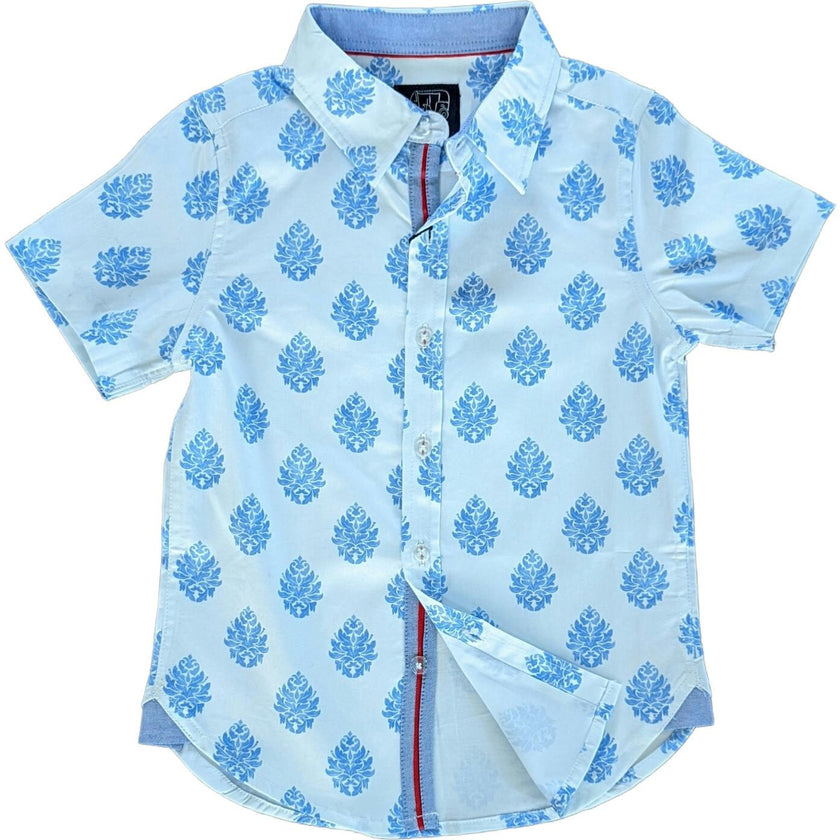 Damask Shirt in Short Sleeves