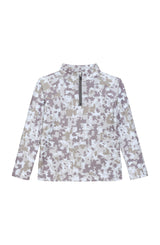 camo retro half-zip