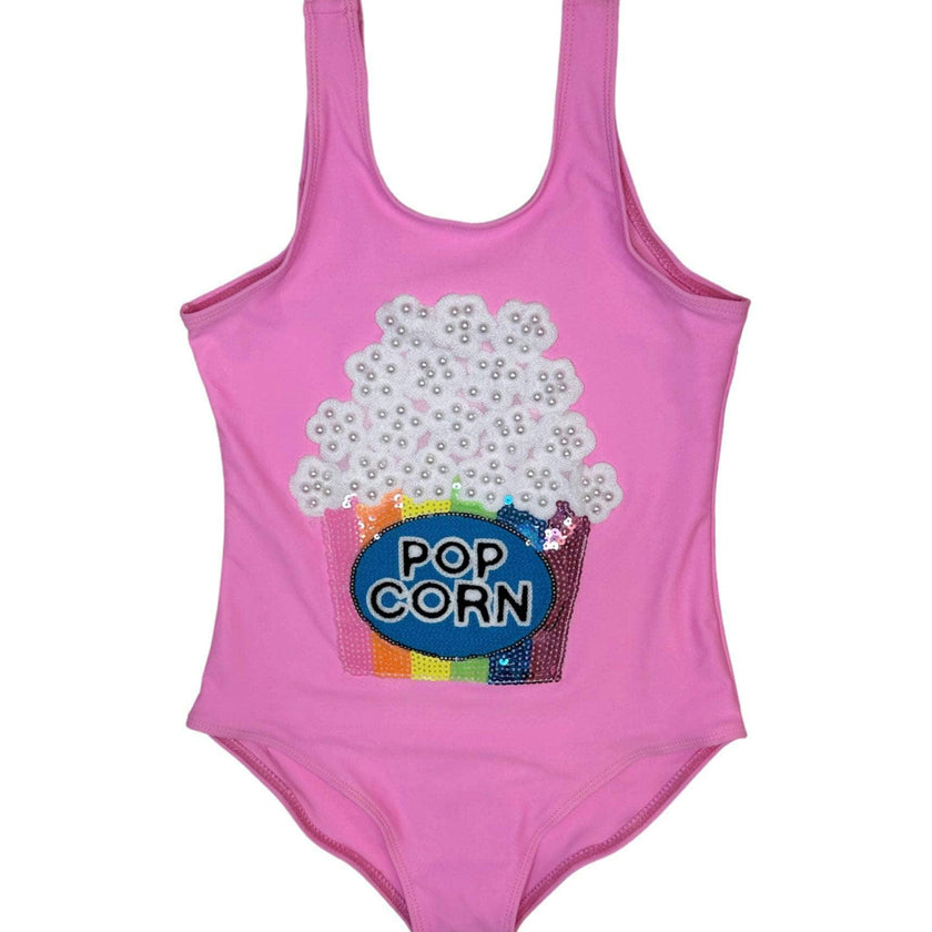 Popcorn & Pearls Sleeveless One-Piece Swimsuit