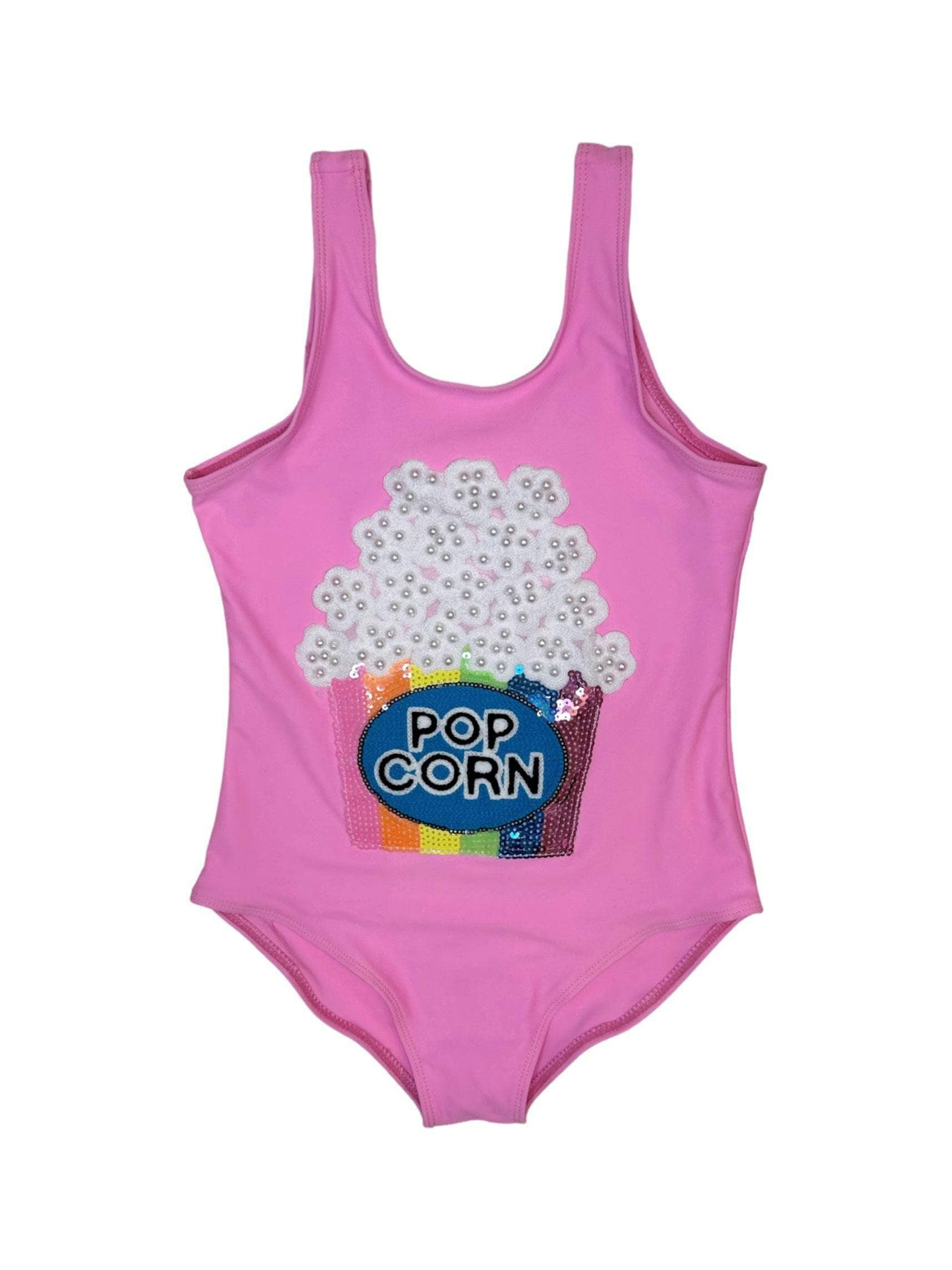 Popcorn & Pearls Sleeveless One-Piece Swimsuit