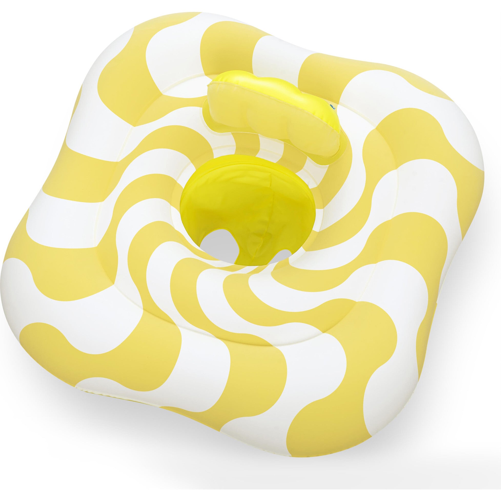 Comfort Plush: Baby Float - Yellow Wavy Square