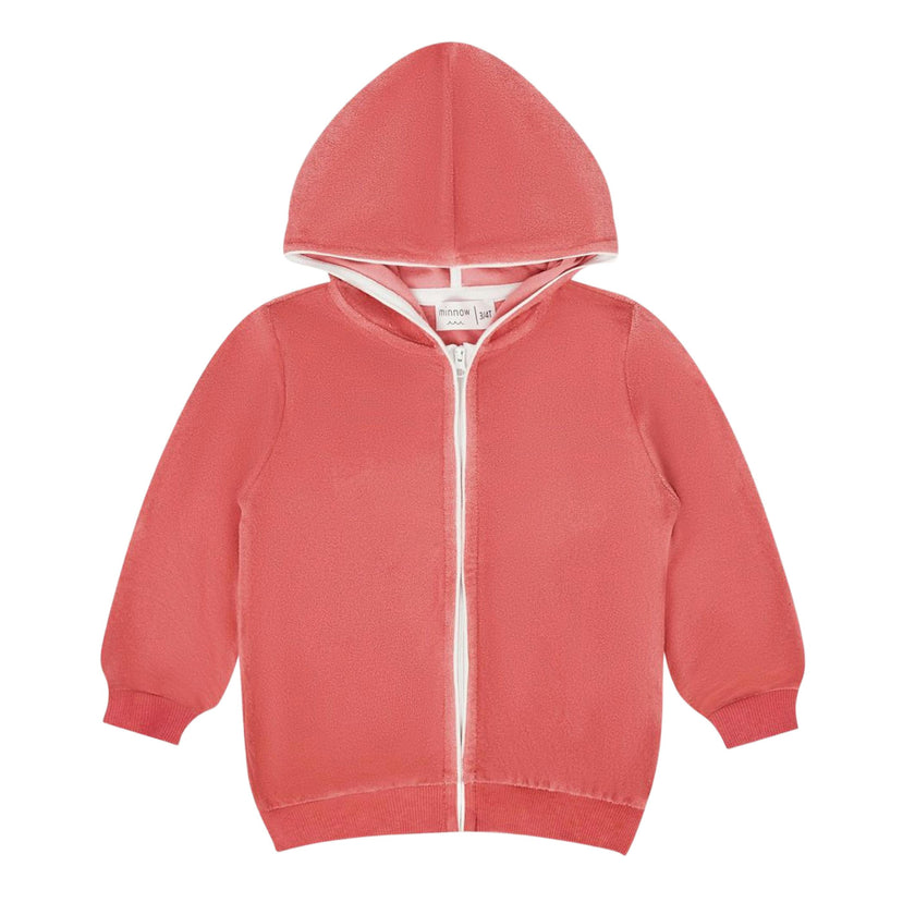 unisex sailor red french terry zip hoodie