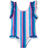 Sundown Stripe Ruffle Swimsuit