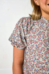 fall floral ruffle tee