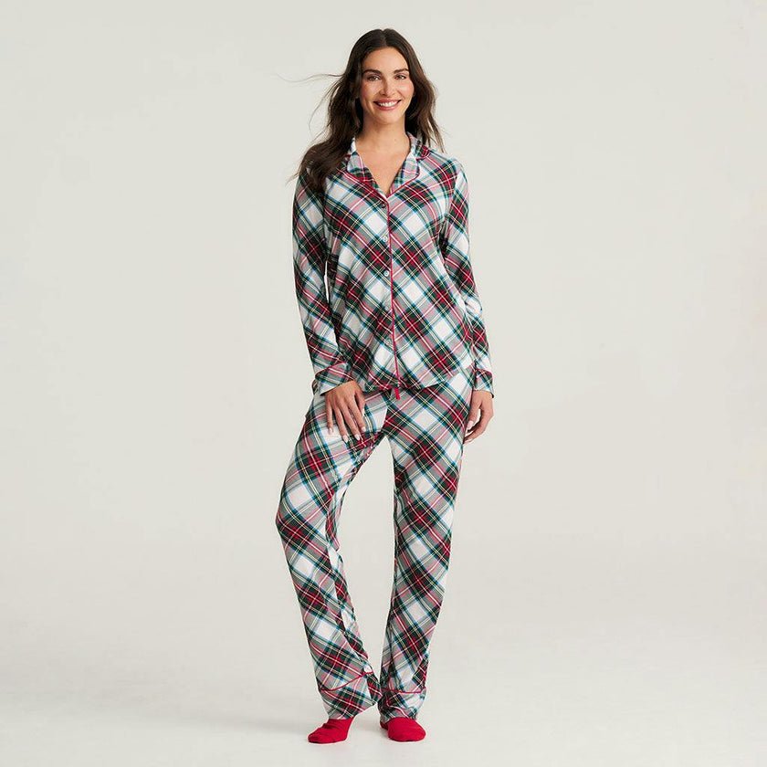Portia Plaid Women's Luxe Pajama Pant Set