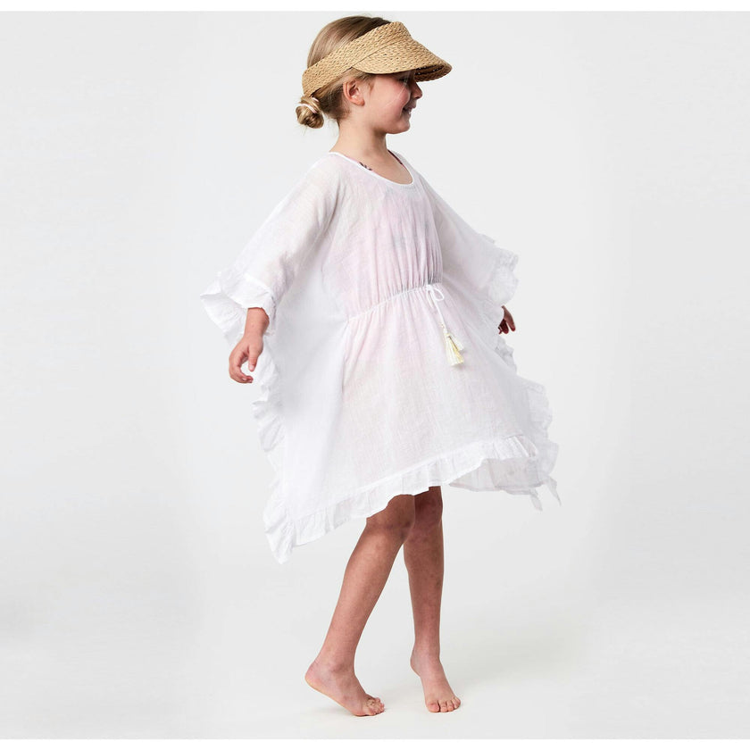 White Frilled Cover Up