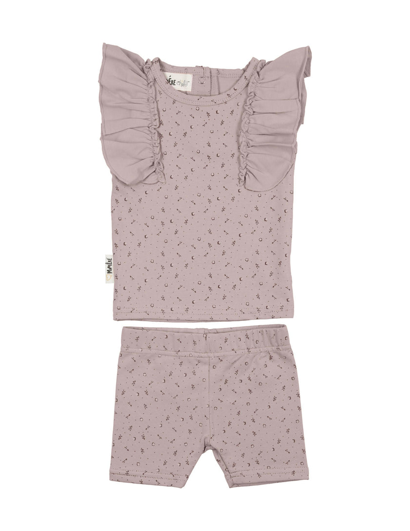 Petals & Polka Dots 2-Piece Top & Short Set