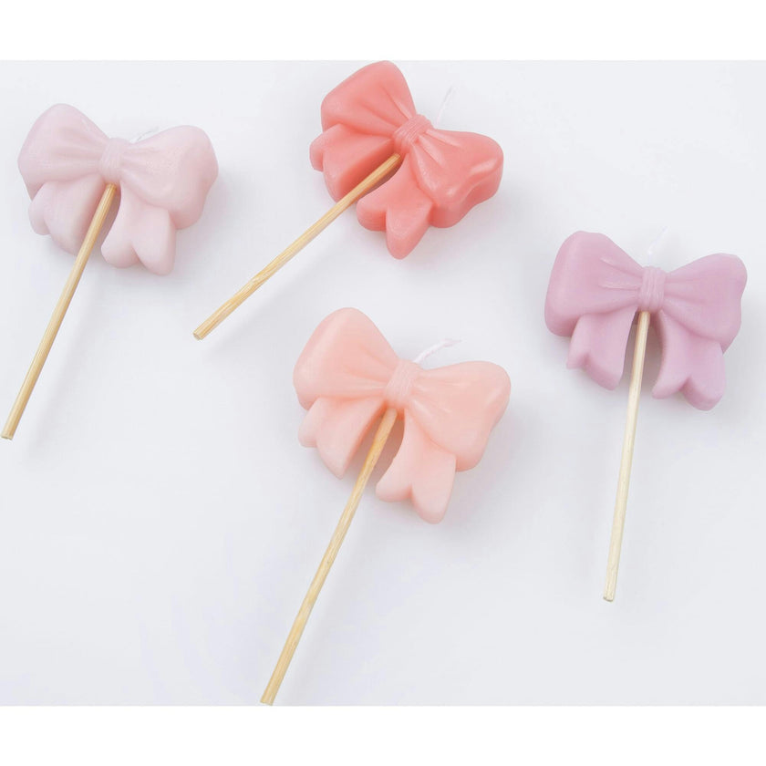 Pink Bow Candles