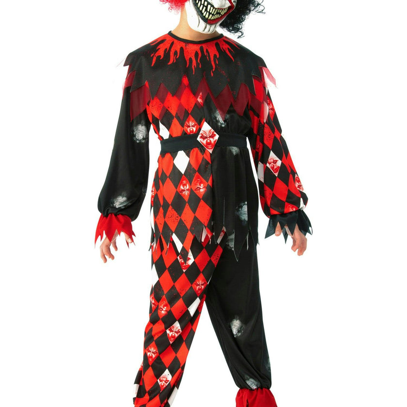Boys' Red and Black Scary Clown Costume