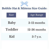 Bows Bobble Hat & Mittens Set