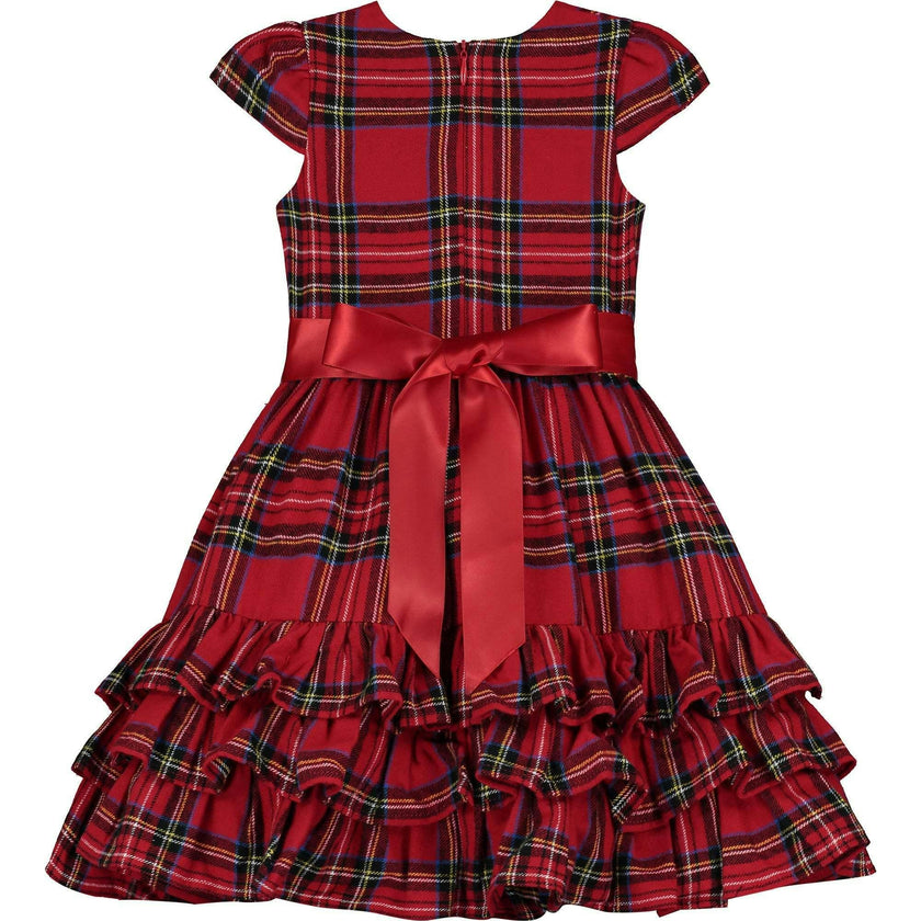Arabella Frill Plaid Tartan Girls Party Dress