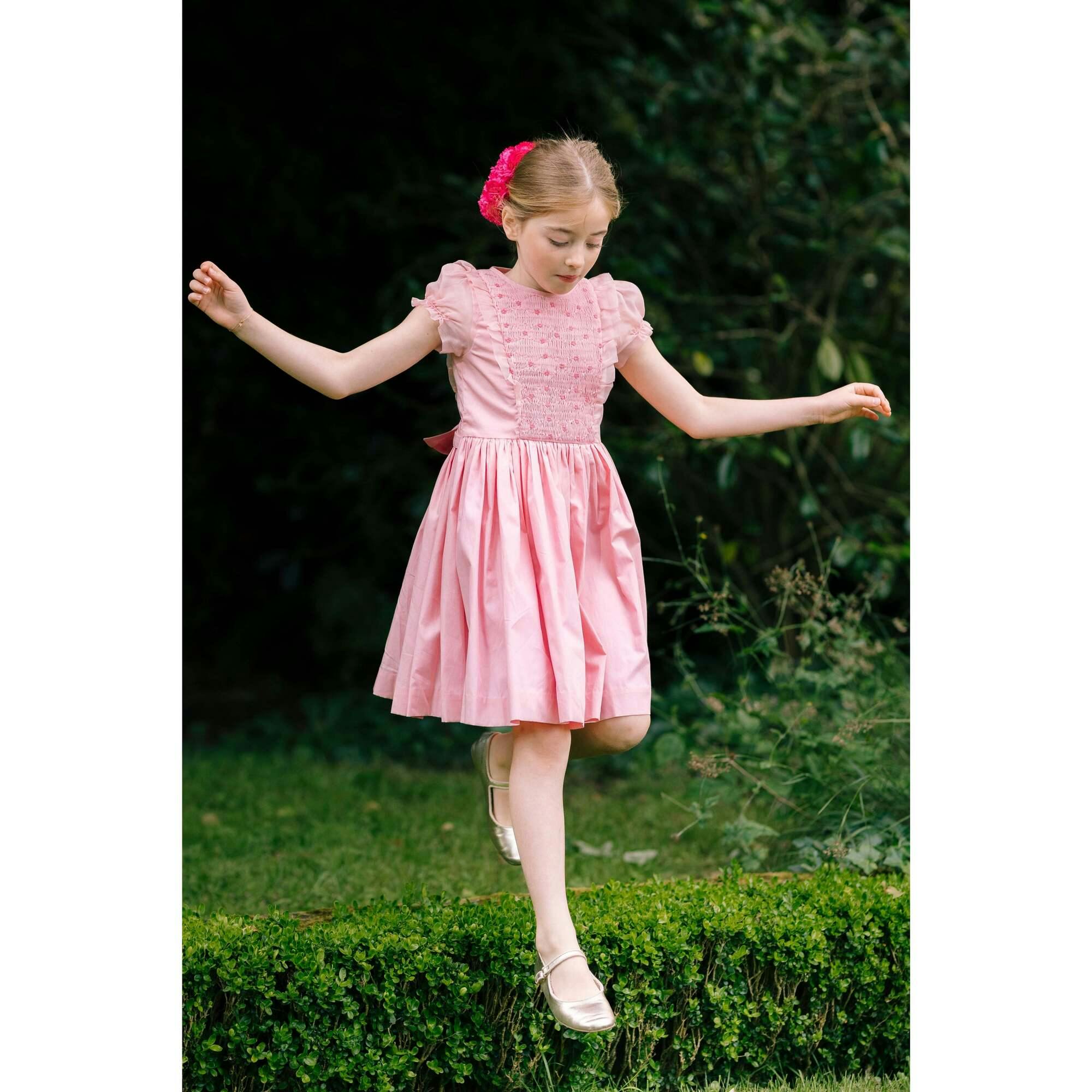 Camelia Pink Organza Sleeve Dress