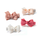 Little Bows Pink Earthy Shades Hair Clips