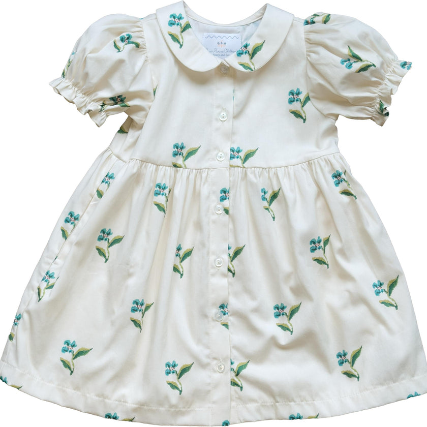 Charlotte Dress in Flame Stitch Floral