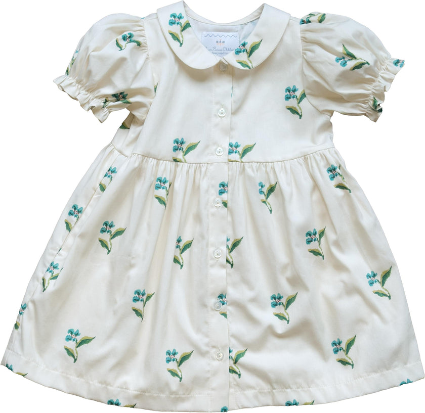 Charlotte Dress in Flame Stitch Floral