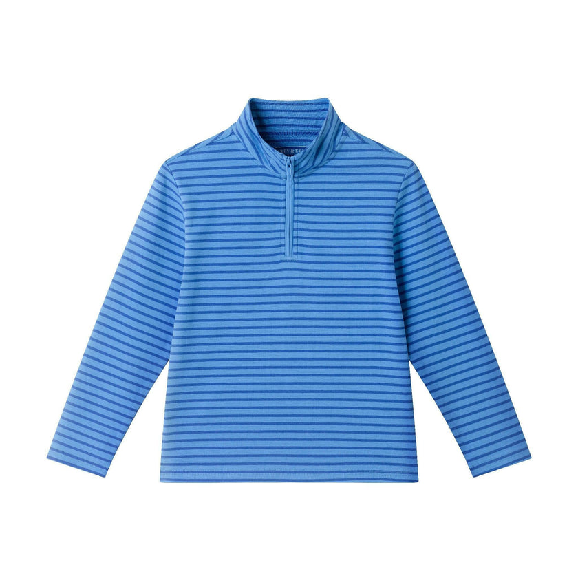 Kids Quarter Zip Stripe Pullover