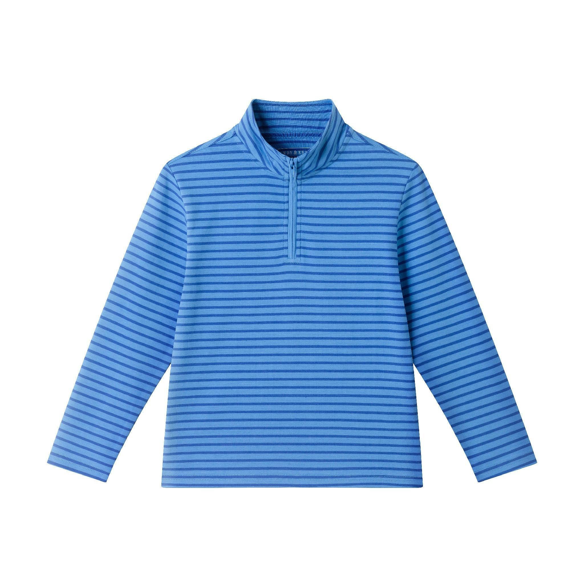 Kids Quarter Zip Stripe Pullover